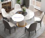 6 Kişilik Yuvarlak Yemek Masası Takımı