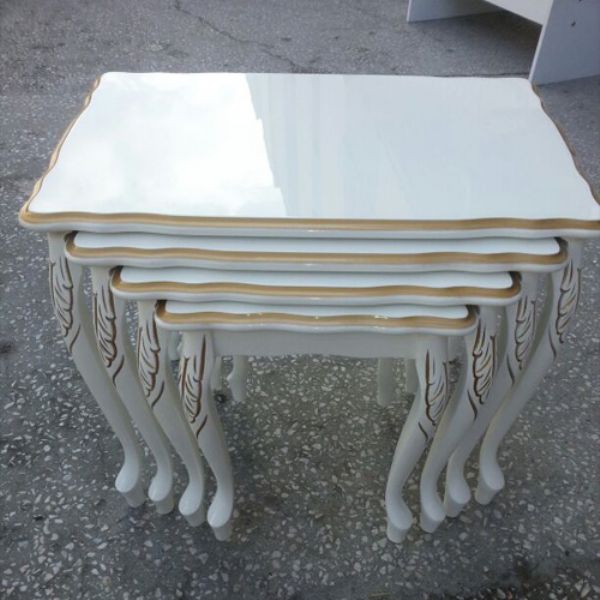 ahsap-4-lu-zigon-sehpa-masaankara-21043-3-beyaz Ahşap 4lü Zigon Sehpa (21043) - Görsel 3