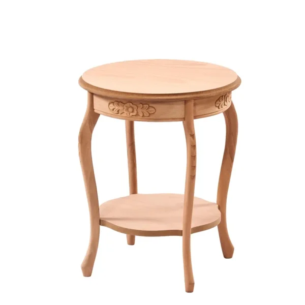 Ahşap Oymalı Yuvarlak Fiskos Sehpası - Ankara