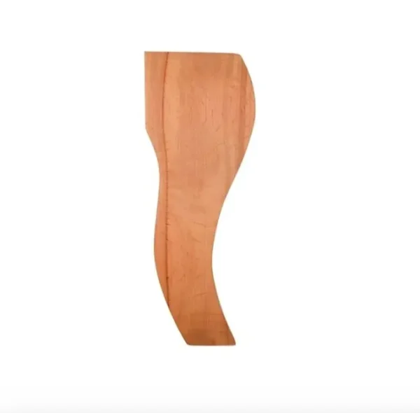 Avangard tasarımlı ahşap masa ayağı kavisli dekoratif masif mobilya ayağı