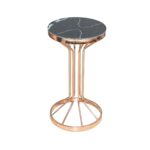 Metal Ayaklı Mermer Desenli Üçlü Zigon Sehpa - Görsel 3