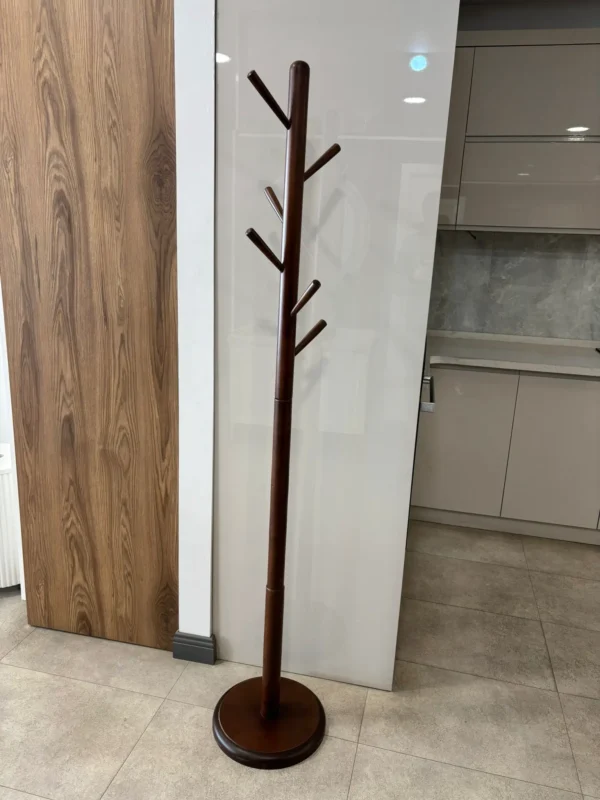 doğal bambu ayaklı elbise askılığı ahşap portmanto askılık