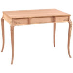 Ham Ahşap Çekmeceli Çalışma Masası - Görsel 2