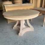 Ham Ahşap Yuvarlak Masa - Görsel 2