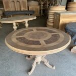 Ham Ahşap Yuvarlak Masa - Görsel 2