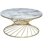 Orta Sehpa Yuvaralak Metal Ayak GOLD (21029)