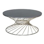 Orta Sehpa Yuvaralak Metal Ayak Siyah Tablalı (21030) - Görsel 2