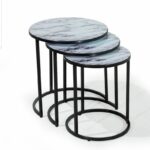 Zigon sehpa yarim ay formunda masaankara ürün no 21016